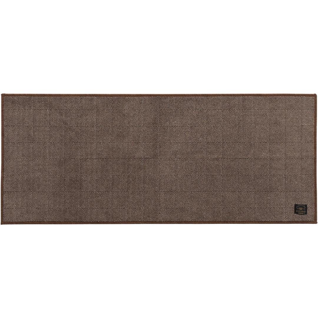 キッチンマット 洗える 120cm 通販 日本製 キッチン マット 台所マット 足元マット ロングサイズ 50cm幅 50 120 洗濯機 おしゃれ 抗菌 防臭 滑り止め ヘリンボン4 テキスタイル キッチンファブリック キッチン用品 インテリア ブラウン ・