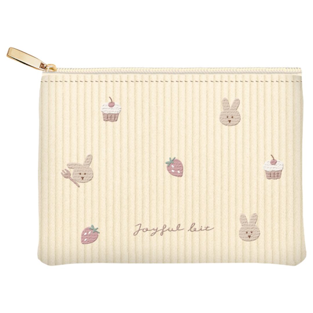 フラットポーチ かわいい 通販 小物入れ 化粧ポーチ メイクポーチ コスメポーチ トラベルポーチ ポーチ 持ち運び コンパクト 収納 整理 レディース 女性 カジュアル おしゃれ オシャレ 可愛い 小物収納 旅行 トラベル ギフト 贈り物 ジョイフルビットうさぎ ・