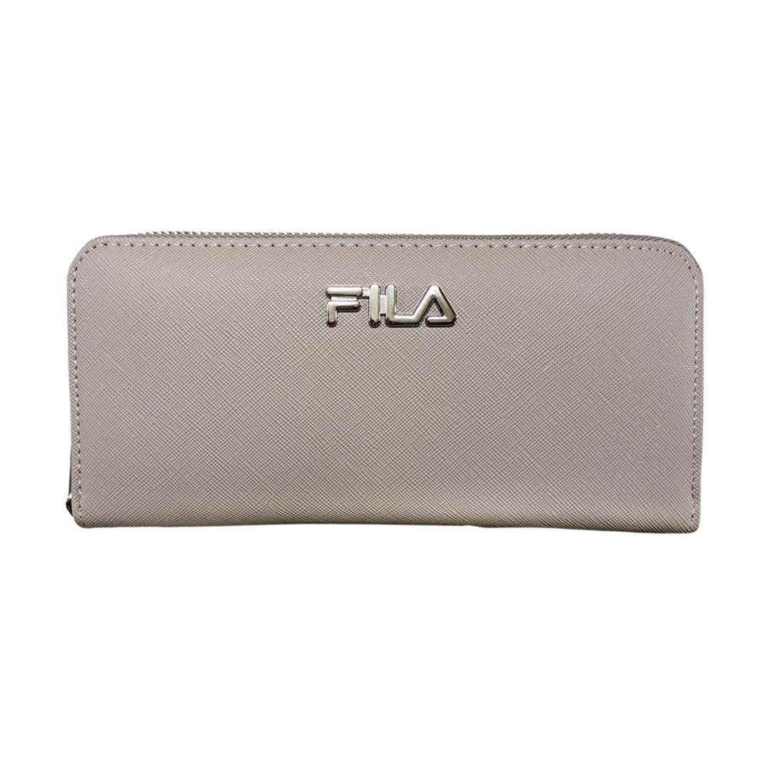 FILA フィラ 財布 通販 長財布 さいふ サイフ お財布 レディース メンズ 女の子 女性 男の子 男性 通学 通勤 ラウンドファスナー ブランド 合皮 おしゃれ シンプル かわいい 高校生 中学生 女子 男子 きれいめ 大人可愛い レディース財布 シンプルブローチBE ・