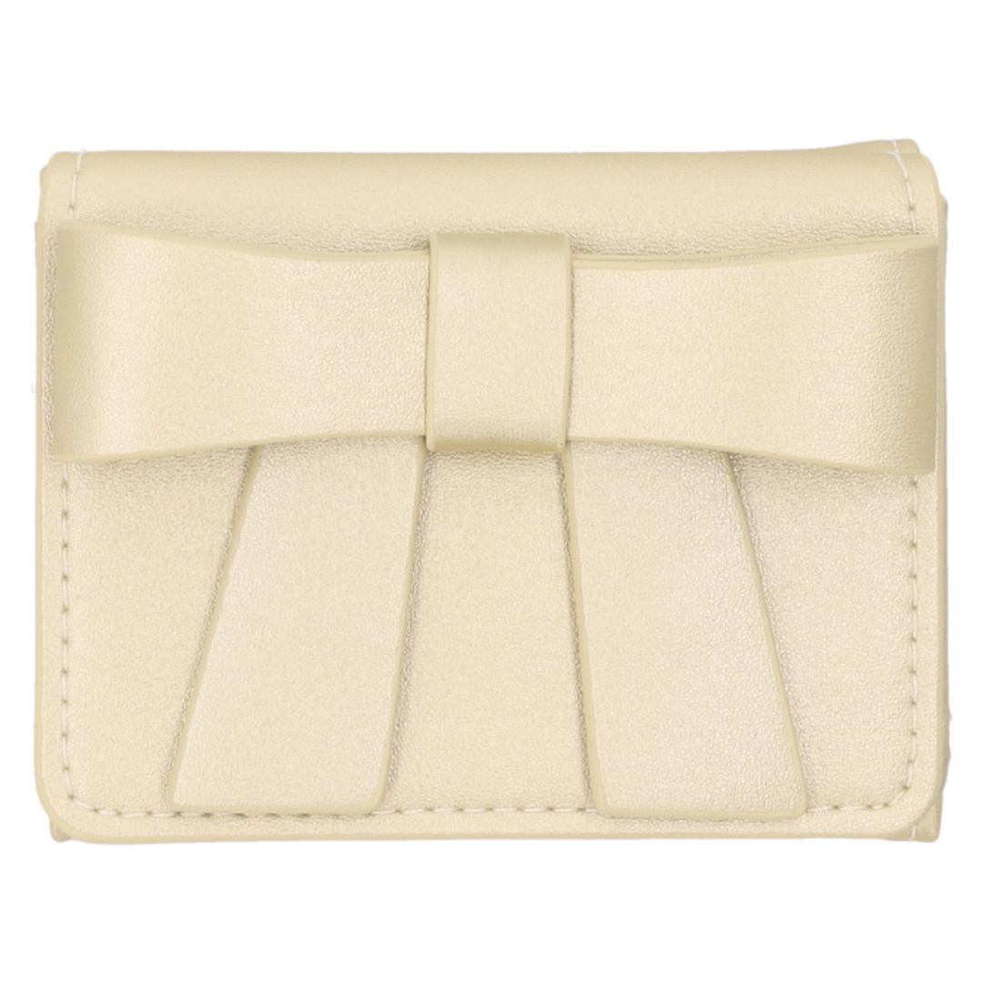 ミニ財布 レディース 通販 三つ折り財布 財布 さいふ ミニウォレット 小銭入れ カードポケット お札入れ 合成皮革 合皮 女性 コンパクト かわいい おしゃれ 多収納 軽量 コインケース 三つ折り 小さい財布 贈り物 ギフト GWT0031.ゴールド ・