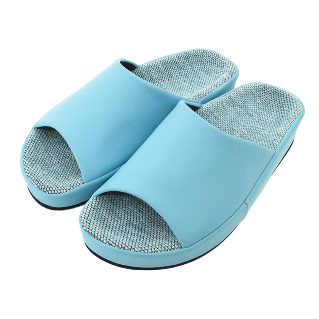 スリッパ 室内 おしゃれ 通販 日本製 フット快カラー 28cm 前あきスリッパ 前開きスリッパ ルームスリッパ ルームサンダル ルームシューズ 来客用 室内履き サンダル 社内履き オフィスサンダル おしゃれスリッパ メンズ 大きいサイズ 大きめ オクムラ アクアブルー 適応サイズ27~27.5cm