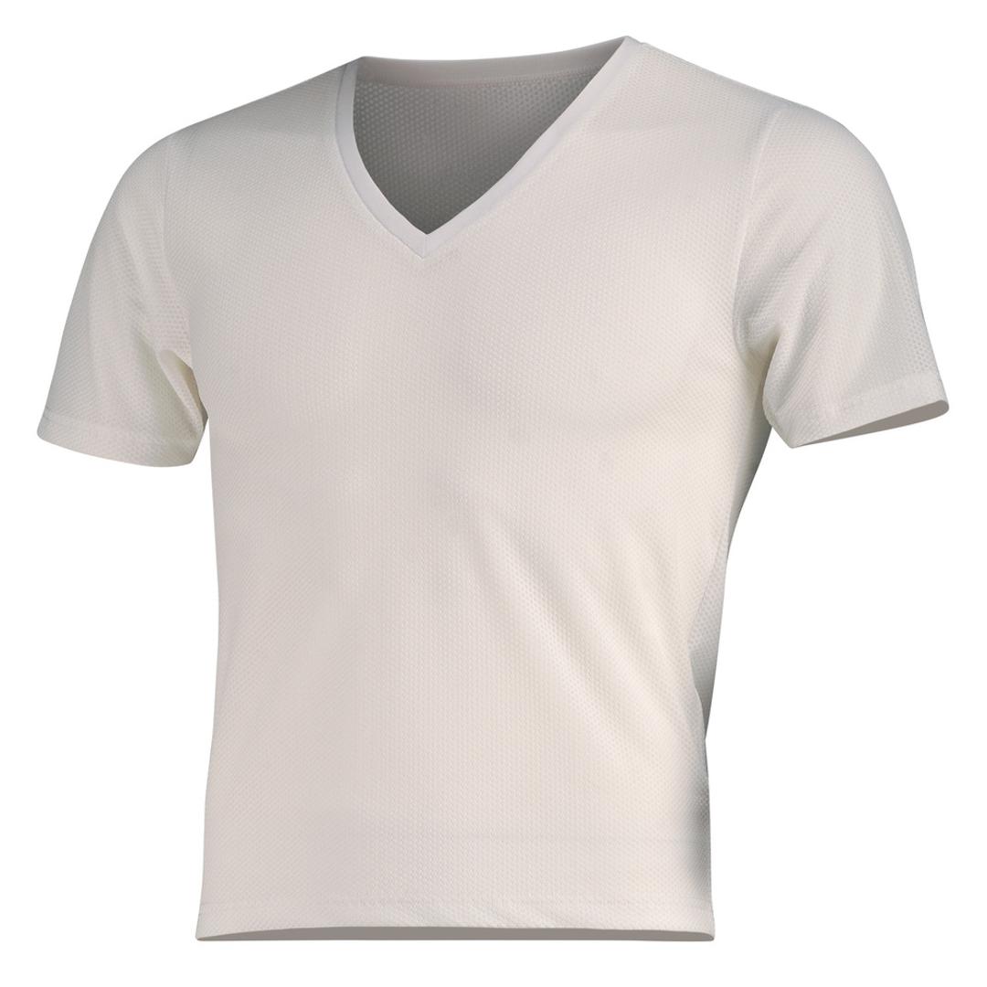 メンズ Vネック インナー 半袖 通販 FORECAST フォーキャスト 6888 アンダーシャツ メッシュインナー 半袖インナー ドライインナー ドライ Tシャツ 半袖シャツ 肌着 メッシュシャツ 夏 機能性インナー 吸汗速乾 ランニング 通気性 ストレッチ ホワイト Mサイズ