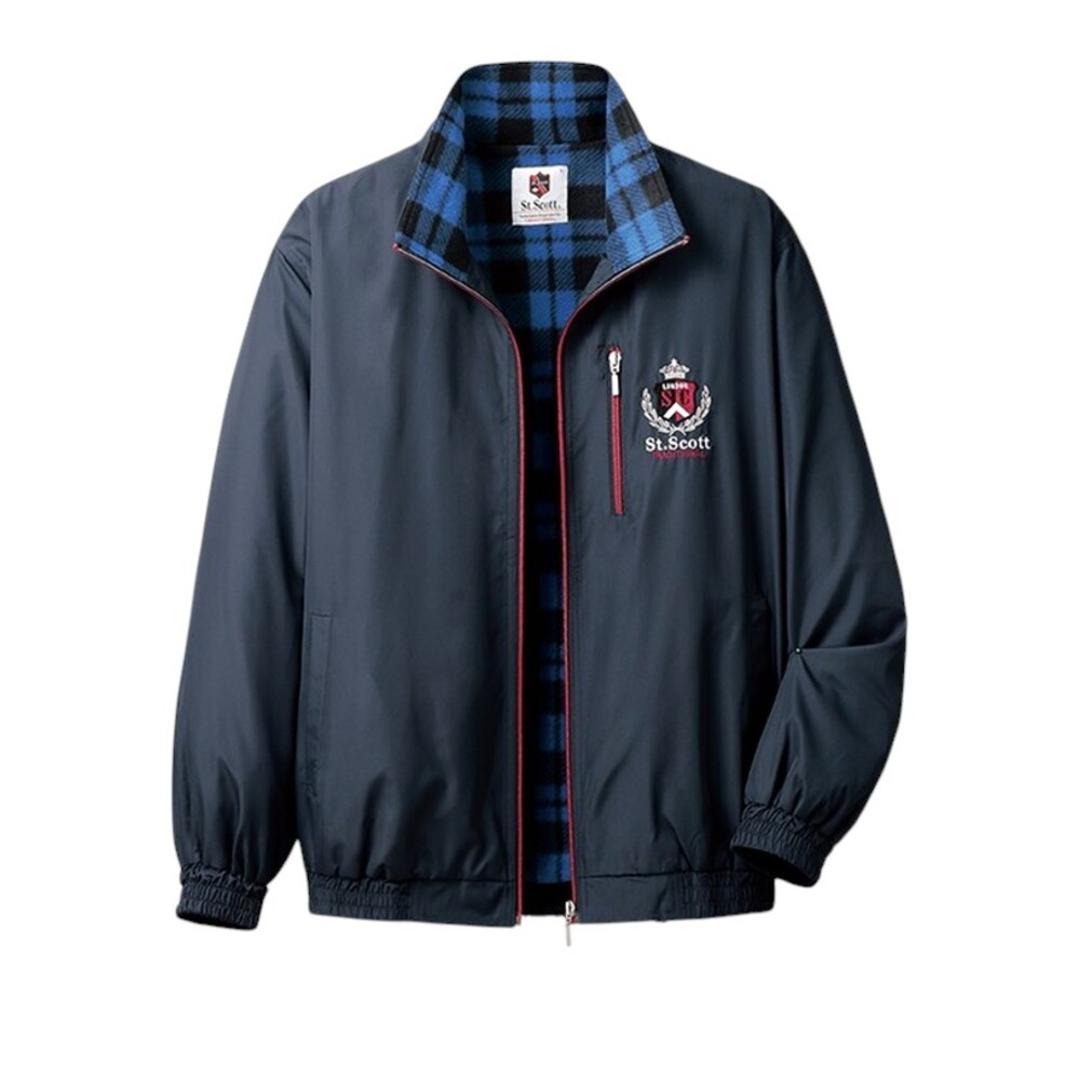 フリースブルゾン ブルゾン メンズ 957714 通販 フリースジャケット メンズブルゾン メンズジャケット 上着 フリース 羽織り 羽織 ポケット 内ポケット 暖か あたたかい 裏フリース 撥水 おしゃれ 軽い着心地 スポーティ 秋 冬 オシャレ アウター ネイビー Sサイズ