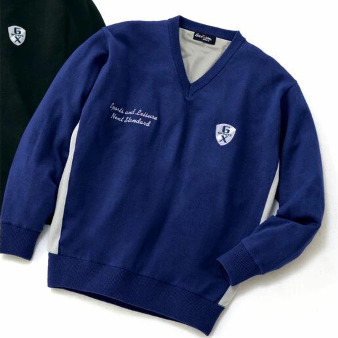 ニット メンズ 長袖 通販 セーター Vネックセーター ゴルフ 秋冬 秋物 冬物 暖かい 防風 あったか 防風だけどストレッチで快適ニット おしゃれ シンプル 男性 紳士服 メンズウエア ゴルフウェア メンズウェア トップス メンズファッション ネイビー Sサイズ