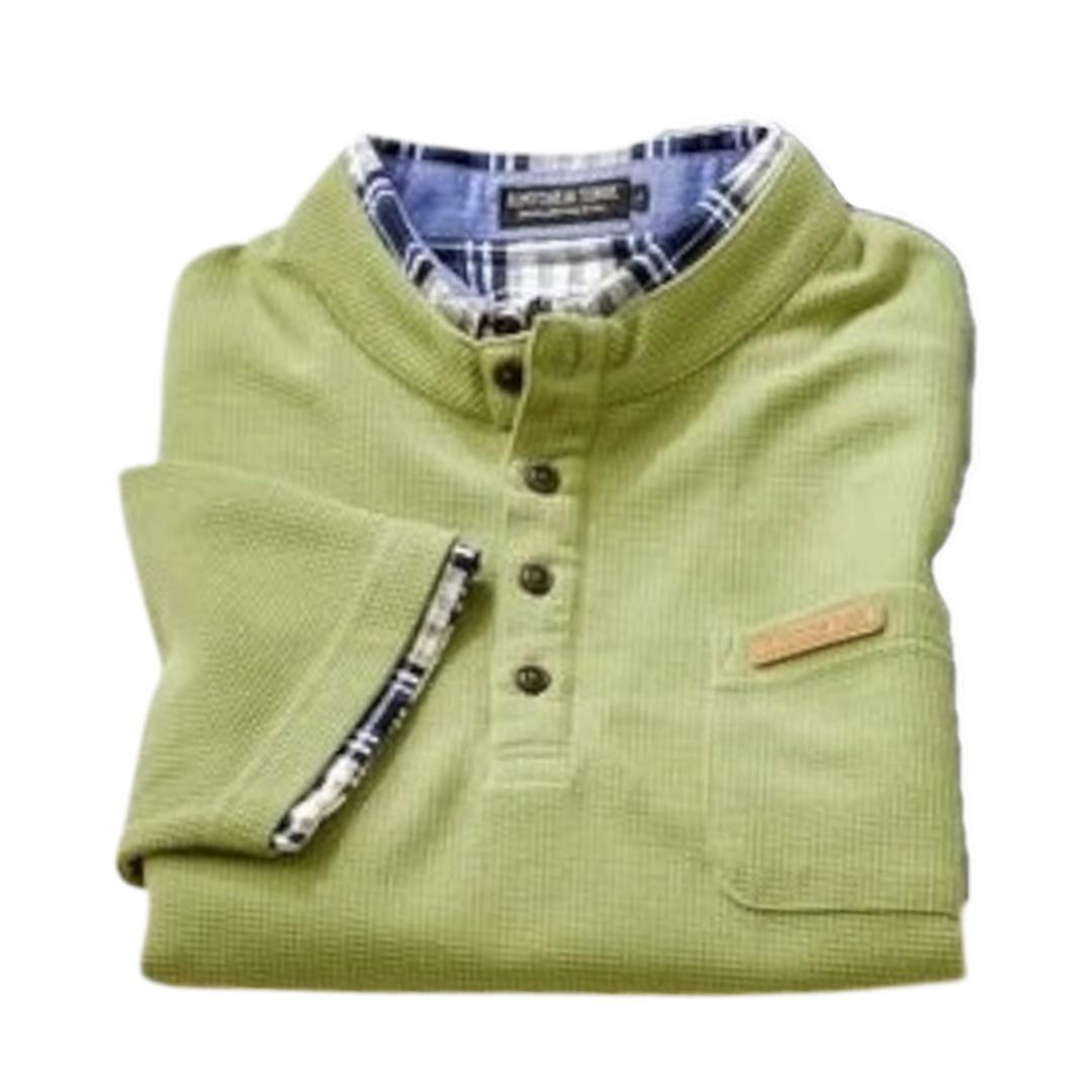 トレーナー メンズ 通販 半袖トレーナー 衿トレーナー 半袖 男性 紳士 トップス カジュアル シンプル 無地 おしゃれ 重ね着風 快適 通気性 メンズファッション 普段着 大人 紳士服 敬老 父の日 プレゼント ギフト グリーン Sサイズ