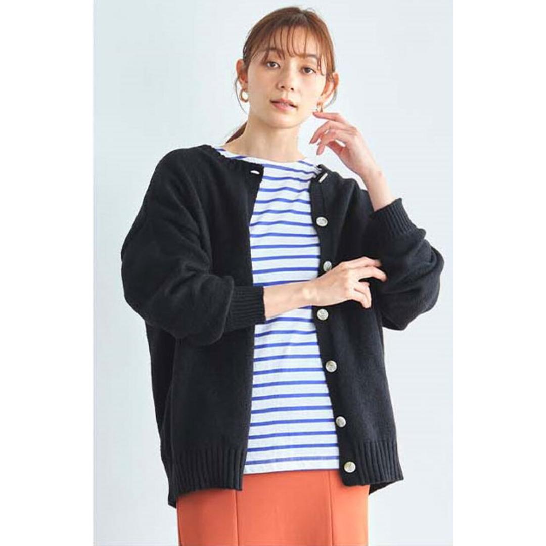 カーディガン レディース 秋冬 丸首 通販 ニットカーディガン カーデガン ニット トップス 長袖 セーター 2WAYふんわり編みカーディガン&クルーニット おしゃれ シンプル 大人 かわいい カジュアル ナチュラル 女性 婦人 レディースファッション ブラック M-Lサイズ