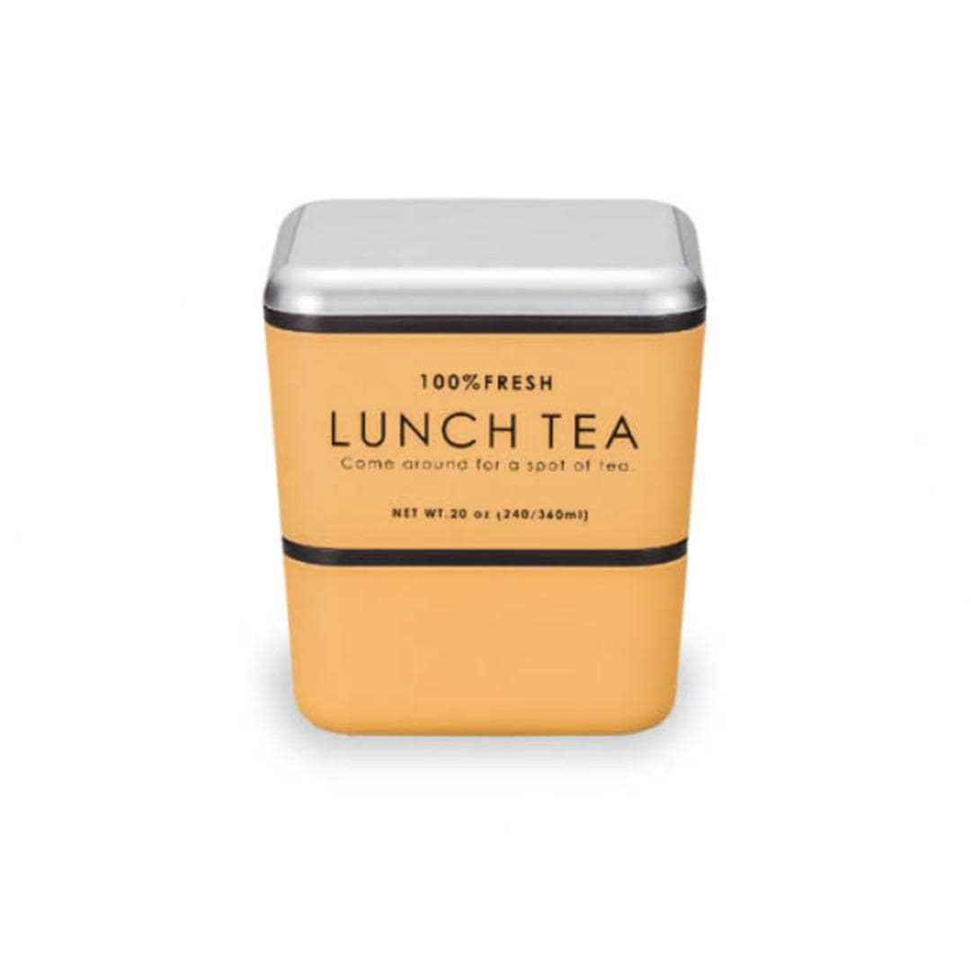 お弁当箱 おしゃれ 大人 女性 通販 ランチボックス 弁当箱 女子 二段 かわいい 紅茶缶 デザイン 600ml レンジ対応 本体のみ 食洗機対応 LUNCH TEA ランチティー スクエアネストランチ 大人用弁当箱 弁当用品 お弁当グッズ キッチン用品 イエロー ・