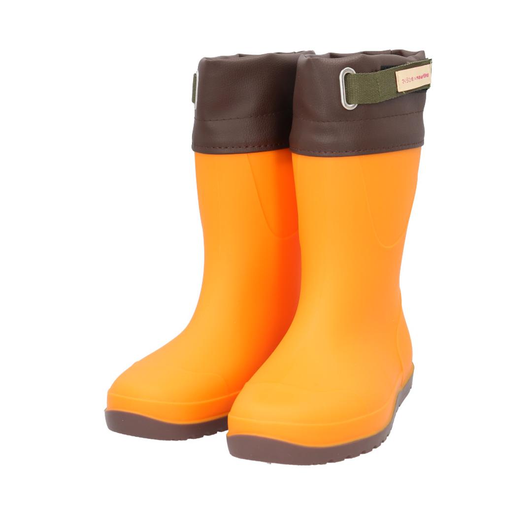 ガーデニング ブーツ 通販 ガーデンシューズ ロングレインブーツ ロング丈 長靴 ガーデニングシューズ ガーデニングブーツ レインシューズ 雨靴 レディース FU5014 ながくつ 長くつ ながぐつ 果樹農家 畑 農業 農作業 履きやすい 疲れにくい 作業長靴 みかんオレンジ SS(22.5-23.5)サイズ
