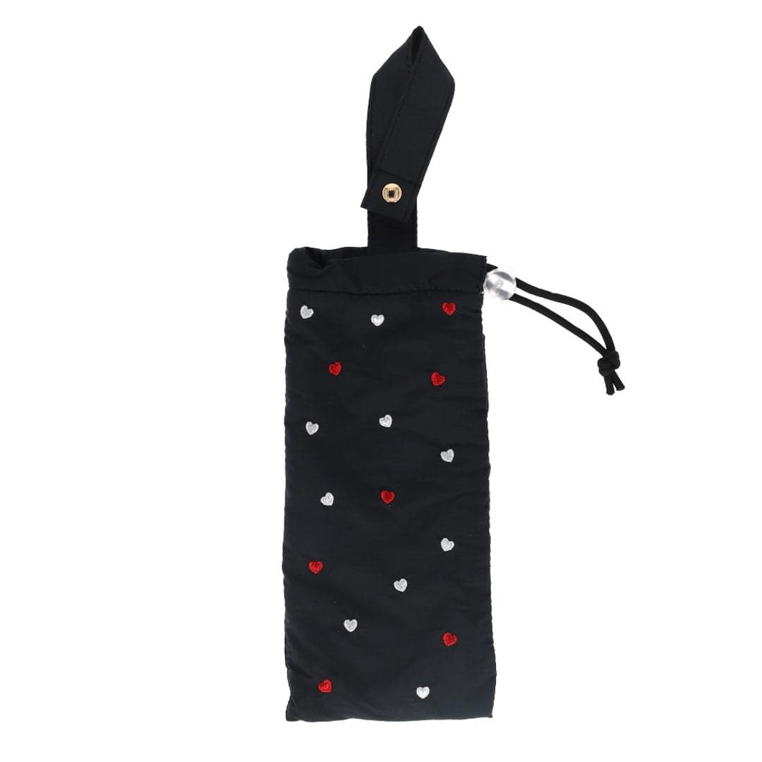 傘袋 傘カバー 折りたたみ傘 通販 アンブレラポーチ 撥水 かさ 折り畳み傘 ポーチ 傘ポーチ マイクロファイバー 傘ケース コンパクト 吸水 折りたたみ傘袋 カサ おしゃれ 収納袋 レイングッズ 収納ポーチ かわいい 通勤 通学 ループ付き レディース 大人 ハート/ブラック ・