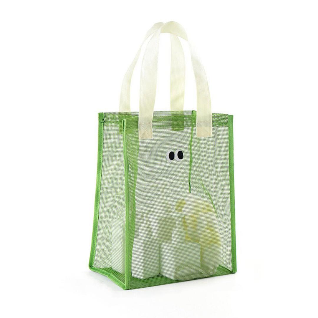 トートバッグ メッシュ 通販 メッシュバッグ メッシュバック トートバック 手提げバッグ 手提げバック 手提げかばん 手提げカバン 手提げ鞄 サブバッグ エコバッグ サウナ スパ お風呂 温泉 ジム 砂場グッズ お買い物 海 プール 公園 かわいい おしゃれ グリーン ・