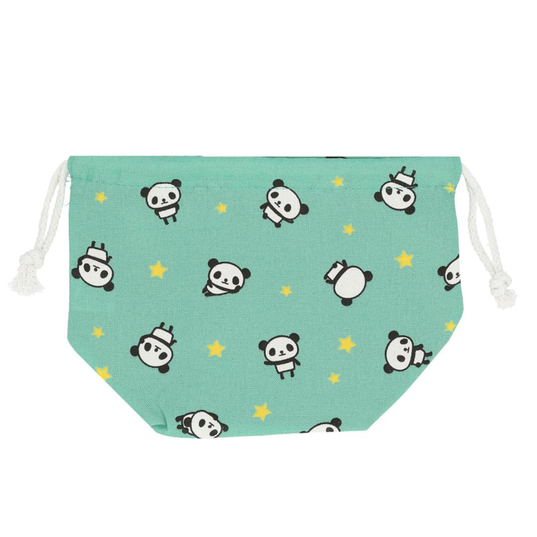 給食袋 女の子 通販 マチ有り 巾着 ポーチ パンダ ネームタグ ネーム 袋 きんちゃく 不織布バッグ アシストバッグ 補助バッグ 子供 かわいい 男の子 キッズ 幼稚園 保育園 小学生 入園 園児 入学 グッズ 弁当箱 給 スターパンダグリーン ・