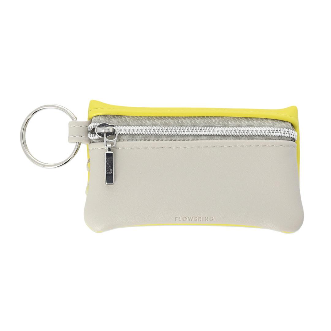 スマートキーケース 通販 レディース かわいい おしゃれ 窓付き キーケース カー用品 車用品 キーポーチ 鍵ケース 小物入れ ポーチ クリア窓付き プレゼント ギフト フラワーリング 女性用 ケース GKP0022.イエロー ・
