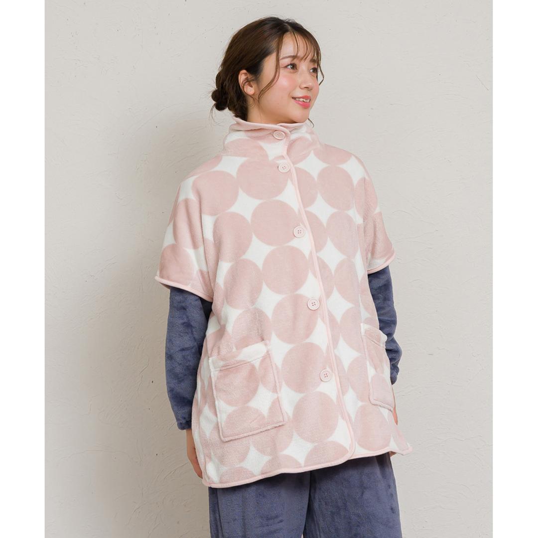ブランケットローブ ショート丈 通販 ローブ ブランケット レディース 前開き フロントボタン ルームウェア 暖かい ふわふわ もこもこ 防寒 羽織 あったか リラックス 部屋着 寒さ防止 おしゃれ かわいい やわらかい ゆったり カジュアル 短め 大人 02.ピンク/A ・