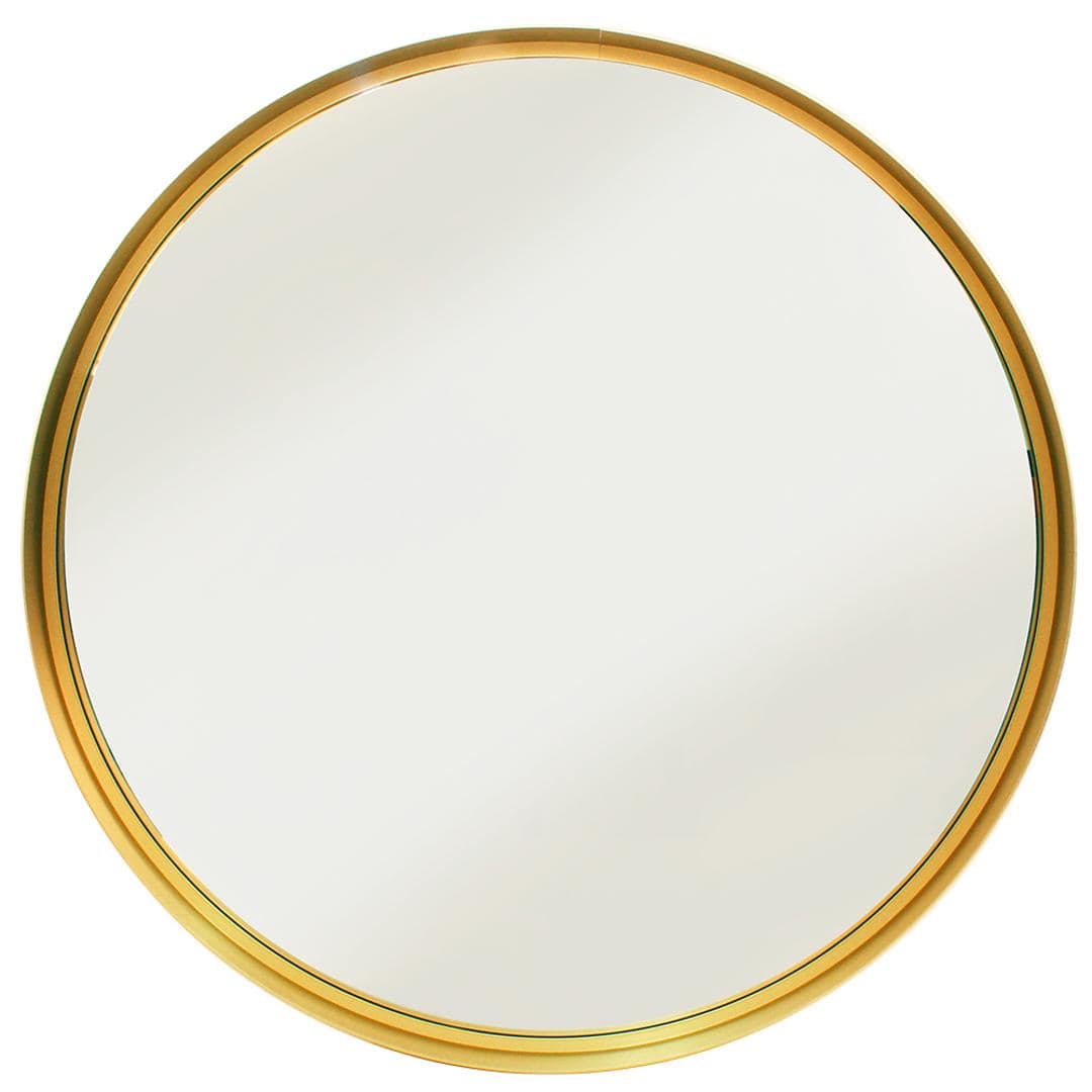 おしゃれ 丸 壁掛け 鏡 LL 通販 ミラー ウォールミラー 壁掛けミラー 壁掛け鏡 洗面鏡 丸型 円形 飛散防止 玄関 洗面所 トイレ 洗面 メイク 化粧 シンプル かわいい ゴールド ラウンド Grocia グロシア GRM-460 壁掛け式 インテリア ミラーLL ・