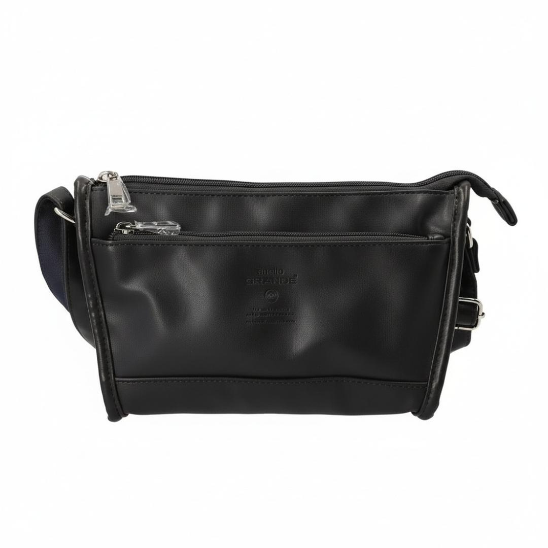 anello GRANDE アネログランデ ショルダーバッグ GTM1023 通販 ショルダーバック 斜めがけバッグ レディース メンズ 大人 サブバッグ 小さめ 通勤 おしゃれ きれいめ シンプル ポケット 多い 合成皮革 NEO CABIN レディースバッグ BK.ブラック ・