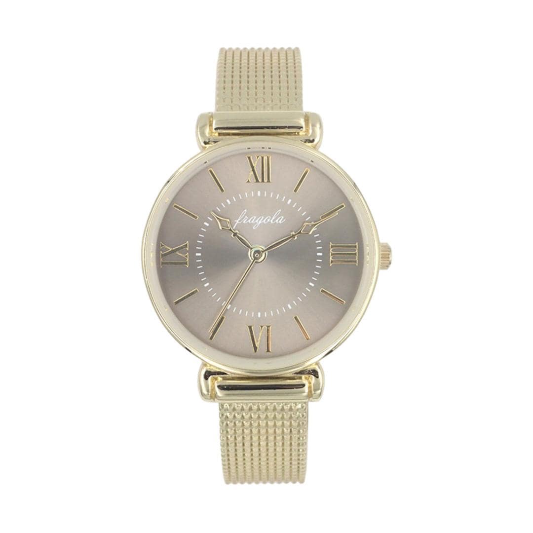 fragola フラゴラ 腕時計 通販 日本製 腕時計レディース ウォッチ 時計 ハングルウォッチ ハングル腕時計 腕時計メンズ 婦人用腕時計 着脱簡単 ムーブメント バングルタイプ バングル ユニセックス プレゼント ギフト 贈り物 オシャレ おしゃれ GD/モカ ・