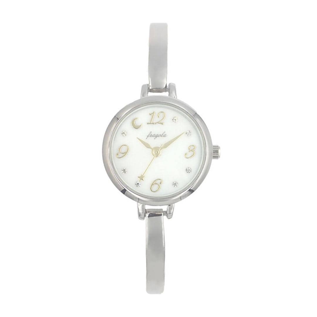 腕時計 レディース ウォッチ 通販 バングルウォッチ リストウォッチ レディースウォッチ かわいい おしゃれ 可愛い 通勤 通学 女性 学生 着脱簡単 オシャレ 日本製ムーブメント fragola フラゴラ H04924A-4 フォロー レディース腕時計 ホワイト ・