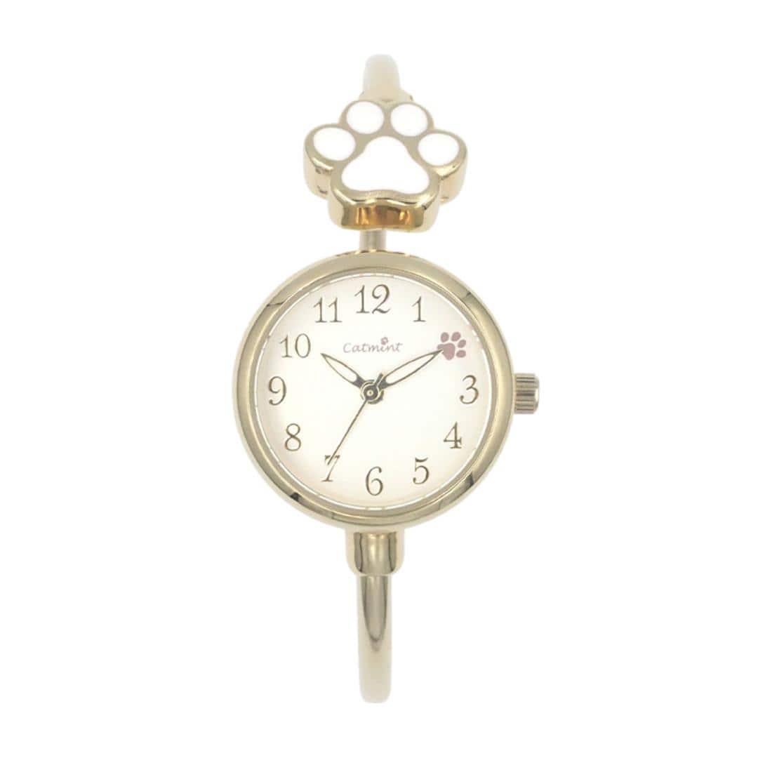腕時計 レディース ウォッチ 通販 バングルウォッチ リストウォッチ レディースウォッチ かわいい おしゃれ 可愛い 通勤 通学 女性 学生 着脱簡単 オシャレ 日本製ムーブメント catmint キャットミント H05024A-3 フォロー レディース腕時計 ゴールド ・