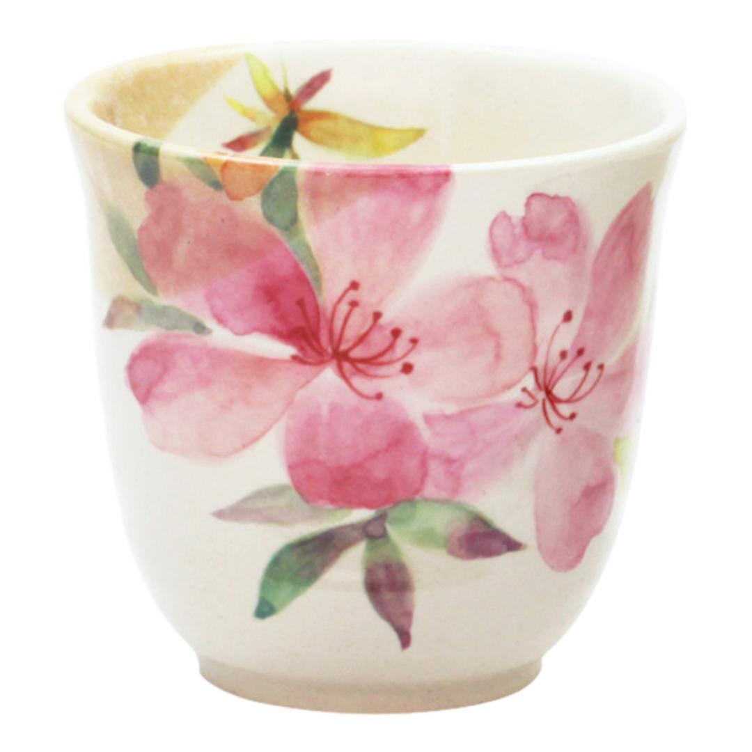 湯呑 湯呑み 花ものがたり かわいい 通販 日本製 コップ カップ 湯呑茶碗 湯呑み茶碗 花柄 花 はな 食器 可愛らしい 可愛い 花ことば 12ヶ月 内祝い 結婚記念日 誕生日 お祝い 記念品 還暦 ギフト 贈り物 生活雑貨 おしゃれ オシャレ 4月ツツジ ・