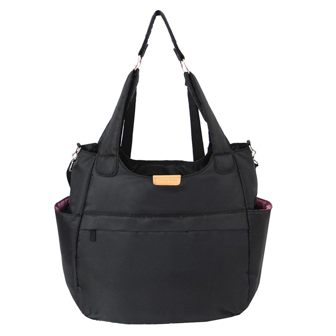 マザーズバッグ ハンナフラ Hanna Hula 通販 大容量 マザーバッグ マザーズバック H型 リュック リュックサック ショルダーバッグ ショルダーバック レディース プレゼント 出産祝い ギフト 贈り物 かわいい おしゃれ 丈夫 軽量 トート ショルダー ブラック ・