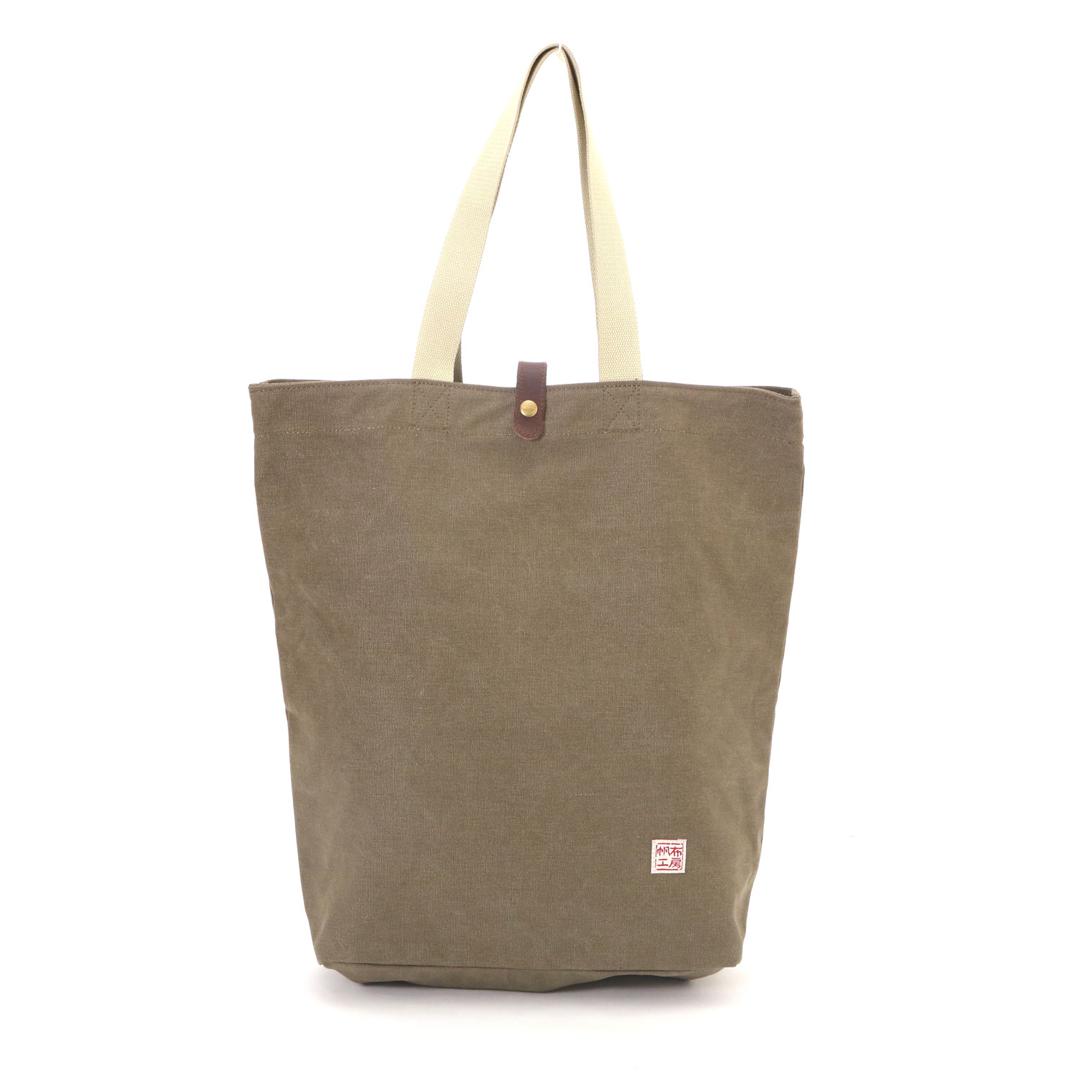 トートバッグ 帆布工房 3X75 ハンプコウボウ キャンバス a4 シンプル 布 無地 通勤 通学 軽量 レディース メンズ ユニセックス エコバッグ 折りたたみ サブ トートバック トートバッグ oros-3X75 カーキ ・