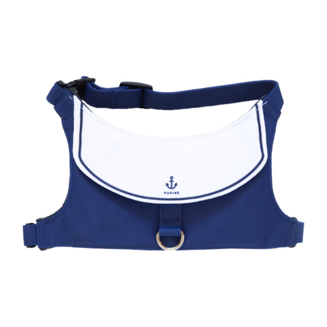 ハーネス 小型犬 セーラー服 通販 犬用ハーネス 犬ハーネス ドッグハーネス 胴輪 犬 Marine マリン 犬用 ペット用 小型犬用 散歩 簡単装着 抜けない NATURAL design ナチュラルデザイン 可愛い かわいい おしゃれ ネイビー XSサイズ