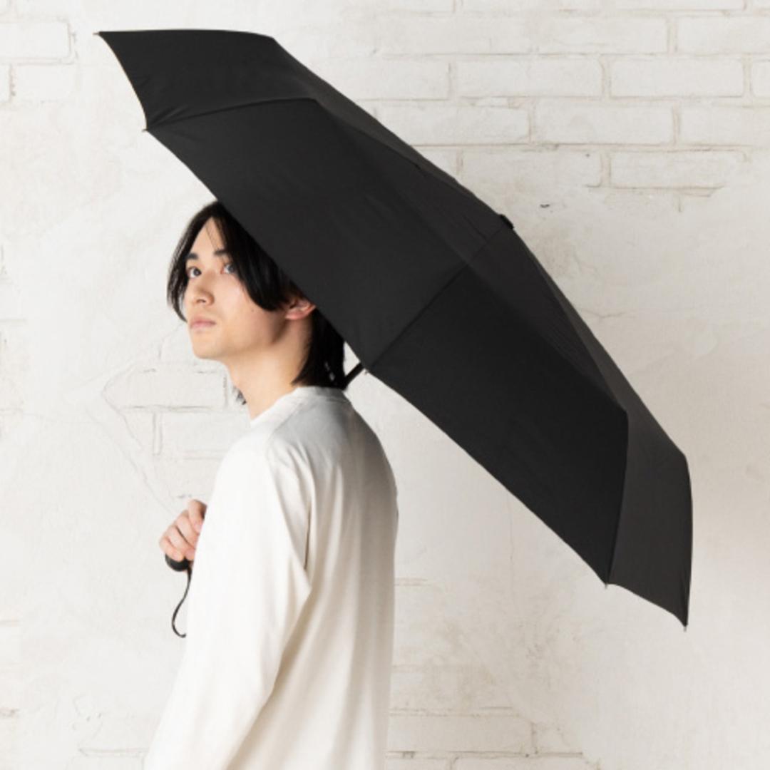 折りたたみ傘 自動開閉 メンズ 64cm 通販 折り畳み傘 自動開閉折りたたみ傘 自動開閉傘 自動開閉折り畳み傘 傘 雨傘 メンズ傘 紳士傘 かさ カサ 超撥水 吸水ケース付き 男性用 男性 撥水 通勤 通学 高校生 中学生 無地 シンプル おしゃれ メンズ雨傘 ブラック ・