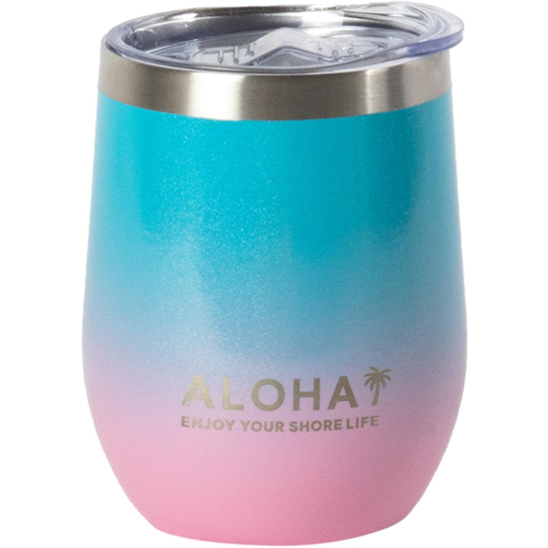 タンブラー 保温 保冷 蓋付き 通販 HALEIWA HAPPY MARKET ハレイワハッピーマーケット ステンレスタンブラー 360ml コップ カップ マグ ハワイアン雑貨 食器 台所用品 キッチン雑貨 おしゃれ かわいい 新生活 持ち PINK ・