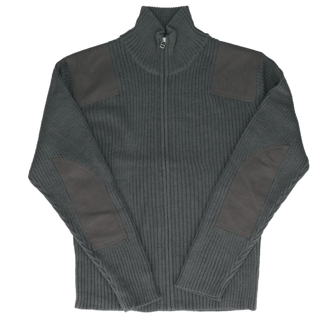ジップアップセーター メンズ 通販 ミリタリーセーター コマンドセーター ジップアップ ニット セーター ミリタリー HOUSTON ヒューストン command zip sweater commando 2510 アメカジ カジュアル オシャレ おしゃれ CHARCOAL Mサイズ