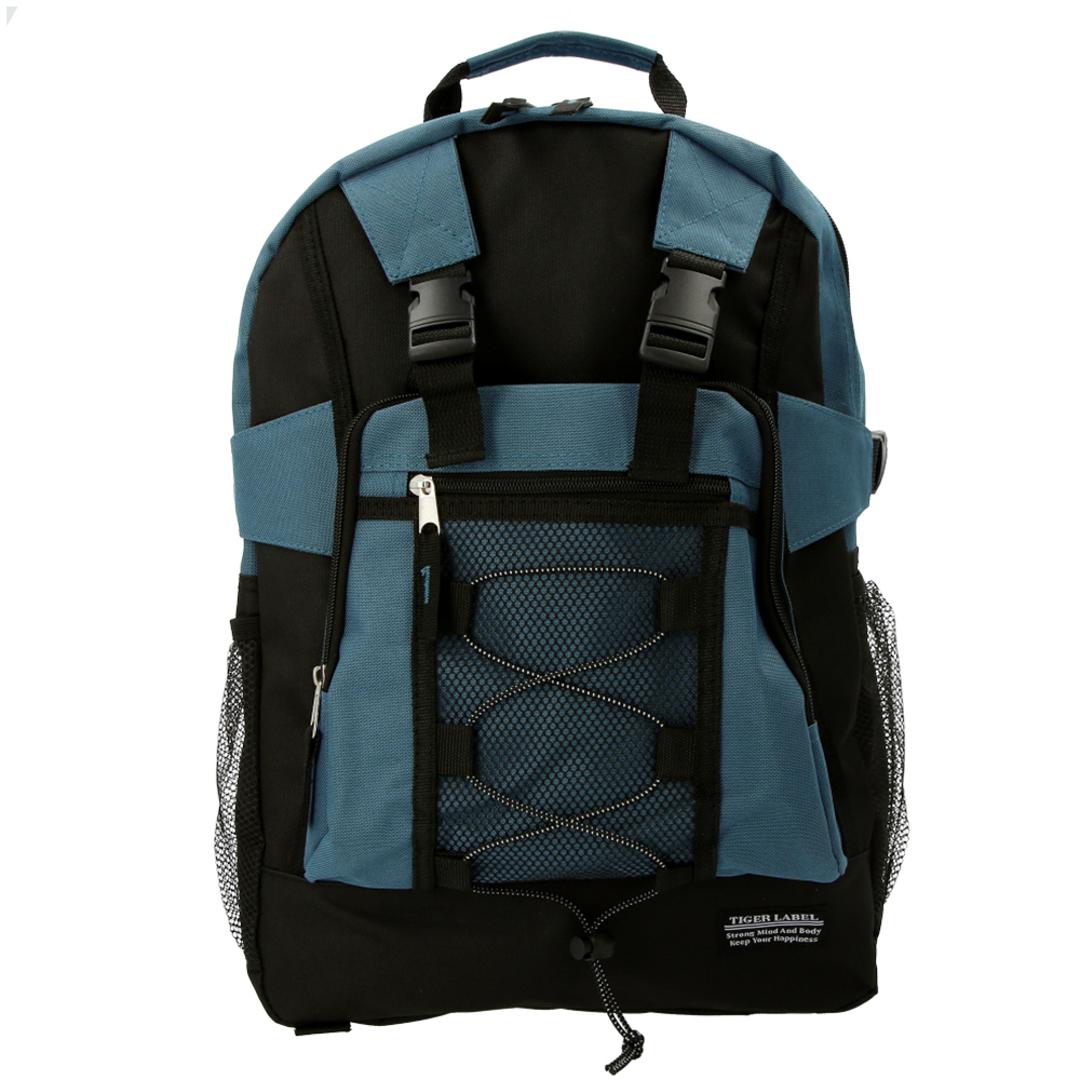 リュック メンズ 大容量 通販 リュックサック 21l 防災リュック 通学 通勤 旅行 軽量 軽い 非常用持ち出し袋 スポーツ 部活 アウトドア シンプル 無地 カモフラ 迷彩 デイパック Dパック バックパック TIGER LABEL ブルーグレー ・
