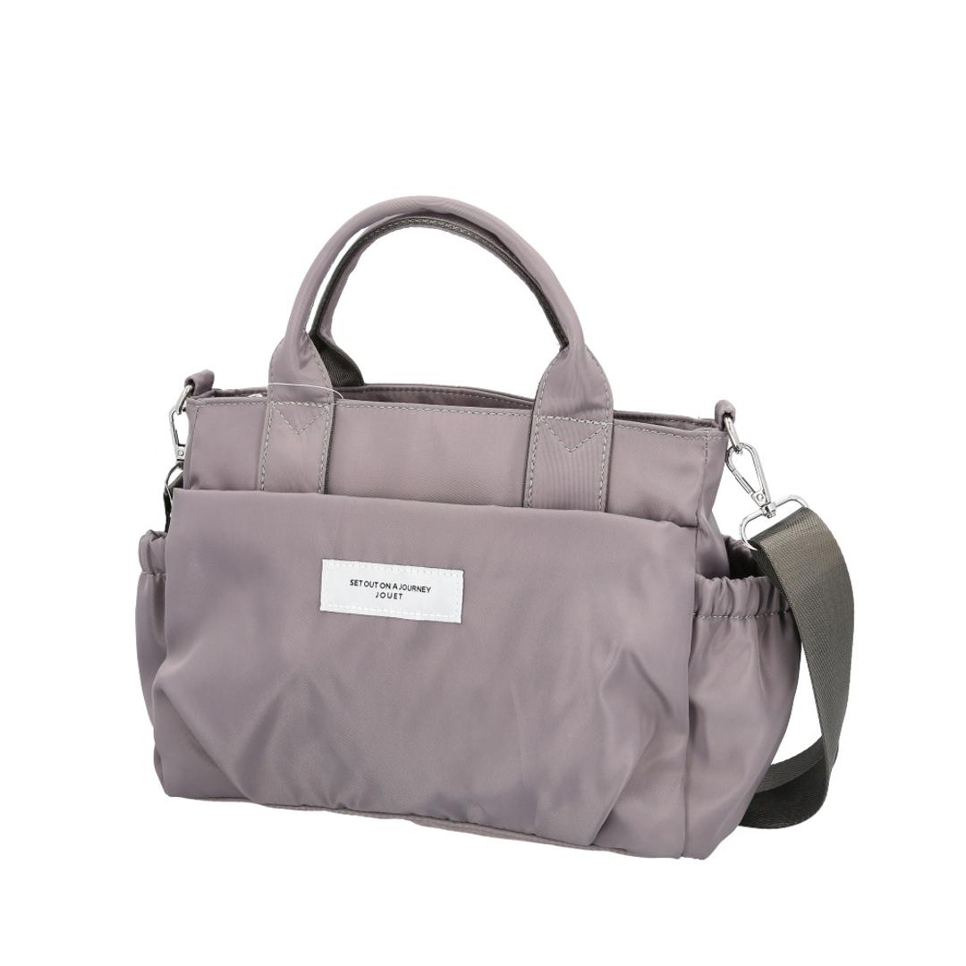 jouet ジョエット トートバッグ J7562 通販 微光沢 10ポケット2wayトート トートバック ショルダーバッグ レディース 鞄 バッグ バック ファスナー付き 手提げ かばん かわいい おしゃれ レディースバッグ きれいめ シンプル 通勤 軽量 撥水 グレー ・