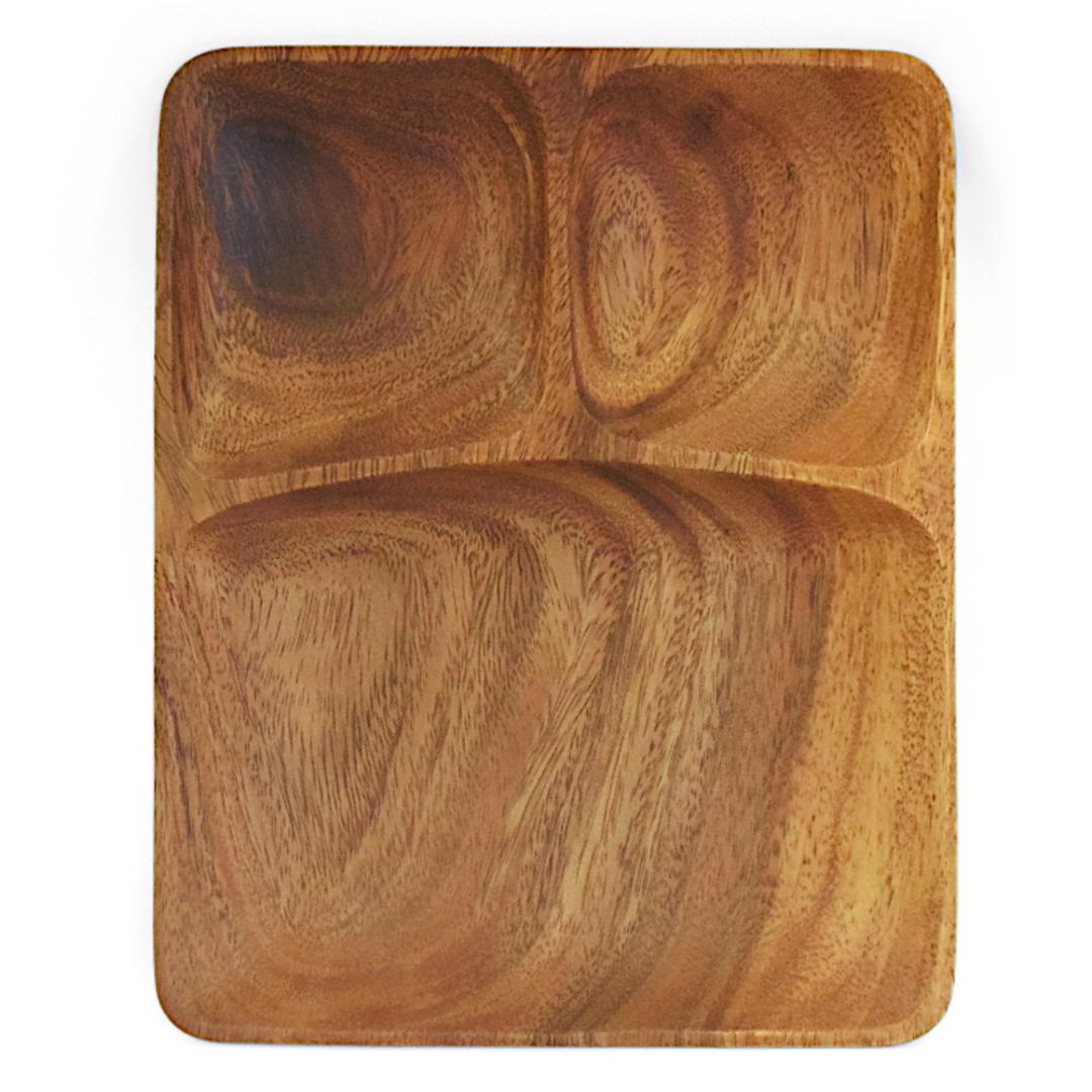 ACACIA ウッドプレート 通販 ランチプレート 仕切り ワンプレート 木目 仕切り皿ワンプレート 仕切り皿 ランチ皿 取り皿 皿 木製食器 スクエア プレート 食器 食洗機対応 アカシア かのりゅう カフェ風 北欧風 オシャレ おしゃれ キッチン用品 ランチスクエア ・