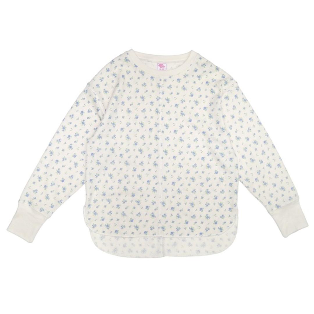 JEMORGAN サーマル レディース 通販 ジェーイーモーガン JD071-59S 切替ロンT ワッフル ロンT Tシャツ 長袖Tシャツ カットソー 長袖 トップス ワッフル生地 パック入り おしゃれ シンプル レディースファッション ブルー ・