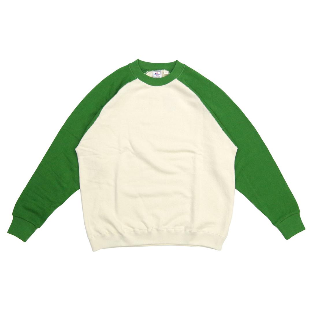 トレーナー メンズ 通販 JEMORGAN JD074-528 レディース スウェットトレーナー クルーネック ジェーイーモーガン 裏毛 長袖トレーナー スエット トップス ラグランスリーブ アメカジ おしゃれ ビッグシルエット シンプル 裏パイル グリーン 【即日発送】Mサイズ