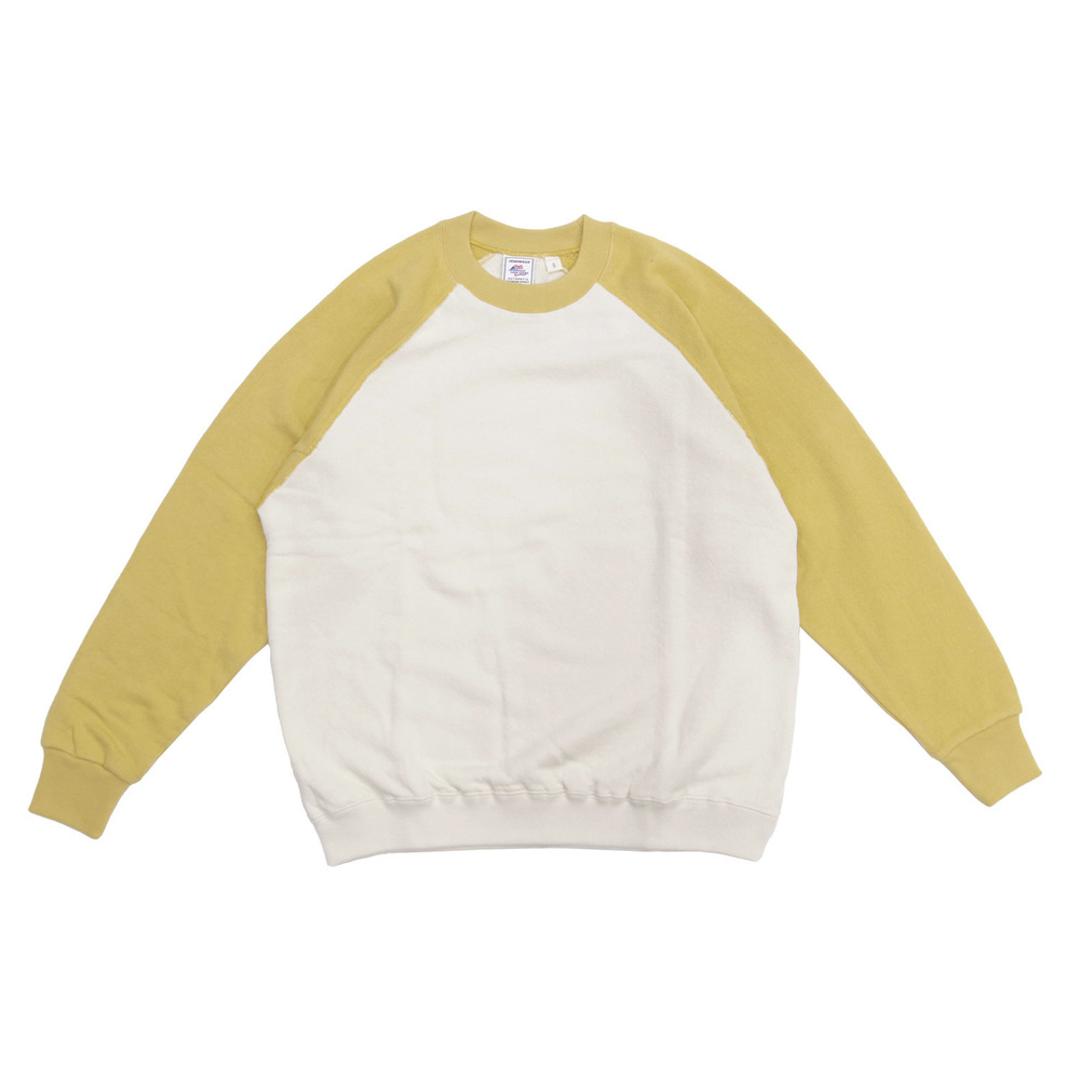 トレーナー メンズ 通販 JEMORGAN JD074-528 レディース スウェットトレーナー クルーネック ジェーイーモーガン 裏毛 長袖トレーナー スエット トップス ラグランスリーブ アメカジ おしゃれ ビッグシルエット シンプル 裏パイル マスタード 【即日発送】Mサイズ