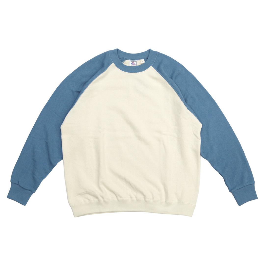 トレーナー メンズ 通販 JEMORGAN JD074-528 レディース スウェットトレーナー クルーネック ジェーイーモーガン 裏毛 長袖トレーナー スエット トップス ラグランスリーブ アメカジ おしゃれ ビッグシルエット シンプル 裏パイル サックス 【即日発送】Mサイズ