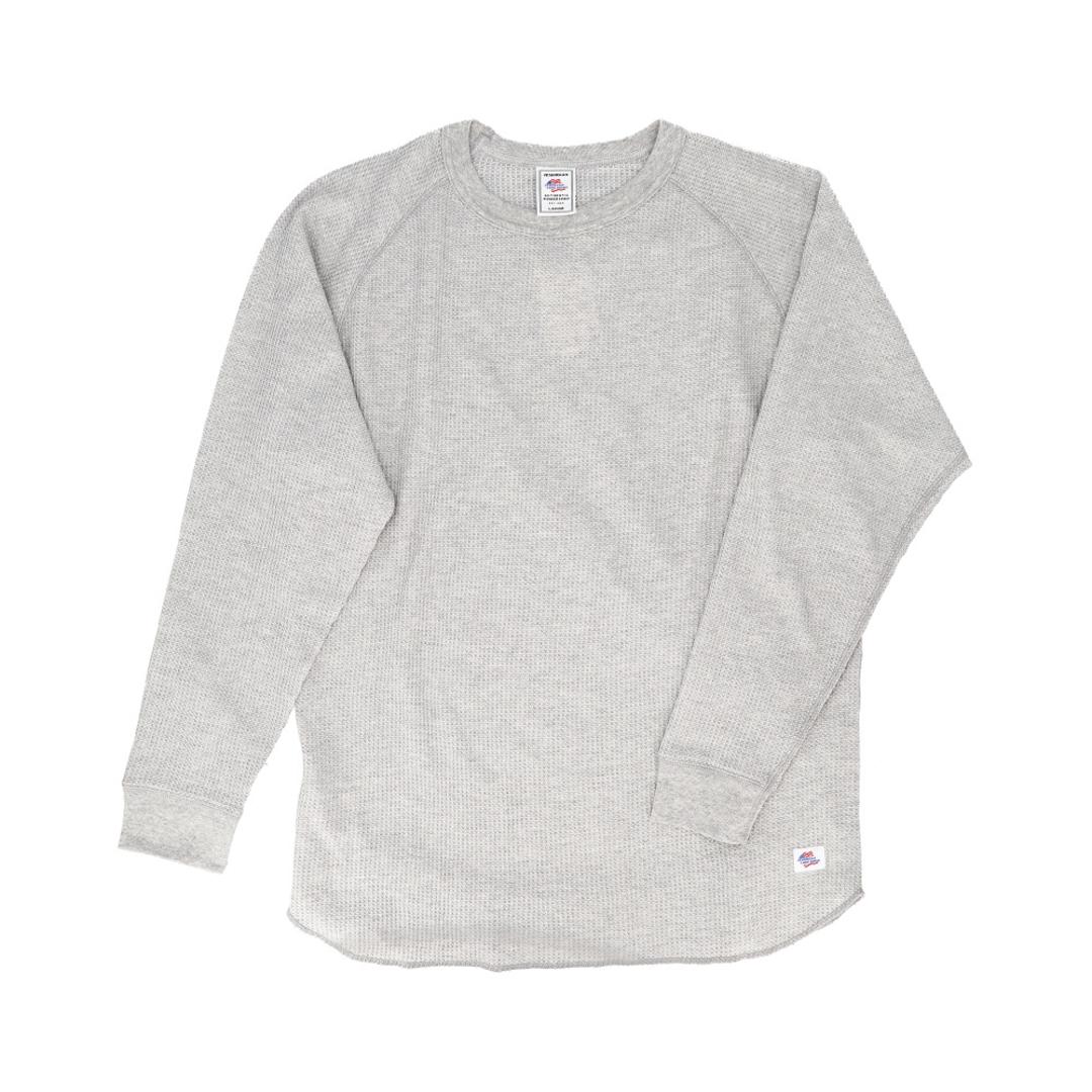 JEMORGAN ワッフル JF070-52S ジェーイーモーガン 通販 長袖Tシャツ ロンT カットソー Tシャツ ロングスリーブTシャツ トップス メンズ ワッフル生地 ラグラン袖 秋冬 春秋 レディース 大きいサイズ アメカジ シンプル 男性 紳士 杢グレー Mサイズ