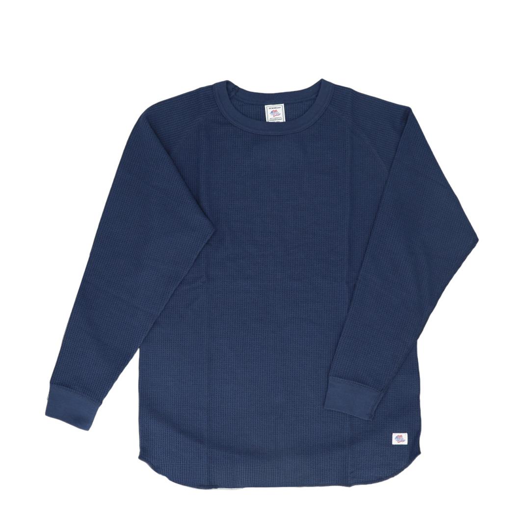 JEMORGAN ワッフル JF070-52S ジェーイーモーガン 通販 長袖Tシャツ ロンT カットソー Tシャツ ロングスリーブTシャツ トップス メンズ ワッフル生地 ラグラン袖 秋冬 春秋 レディース 大きいサイズ アメカジ シンプル 男性 紳士 ネイビー Mサイズ