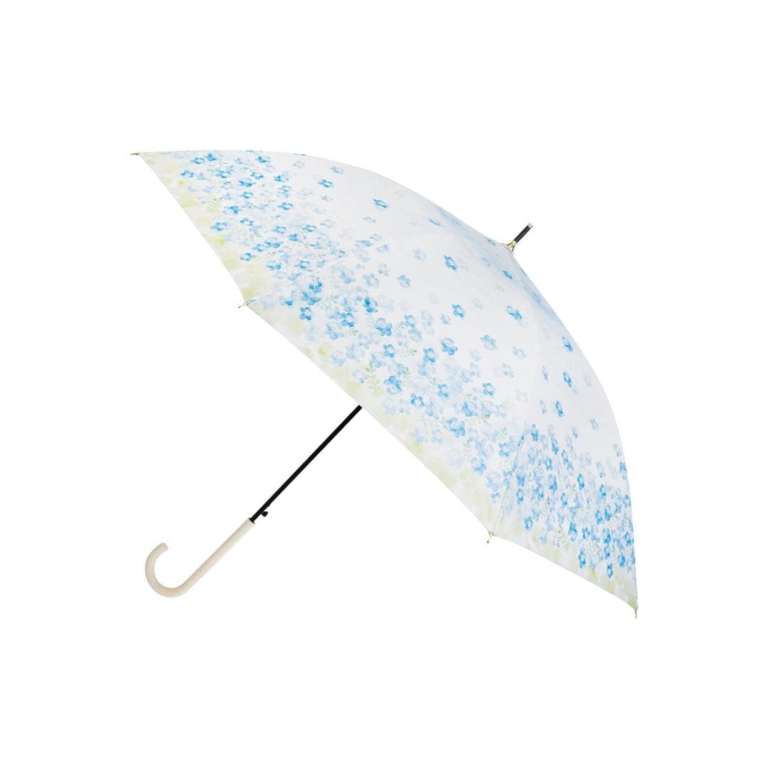 長傘 晴雨兼用 通販 晴雨兼用傘 晴雨兼用長傘 UVカット ジャンプ式 雨傘 晴れ雨兼用傘 55cm JK-168 日傘 ひがさ 遮光 かさ カサ 婦人傘 紫外線対策 uvカット 暑さ対策 贈り物 母の日 ギフト 通勤 通学 かわいい 可愛い おしゃれ ネモフィラ ・