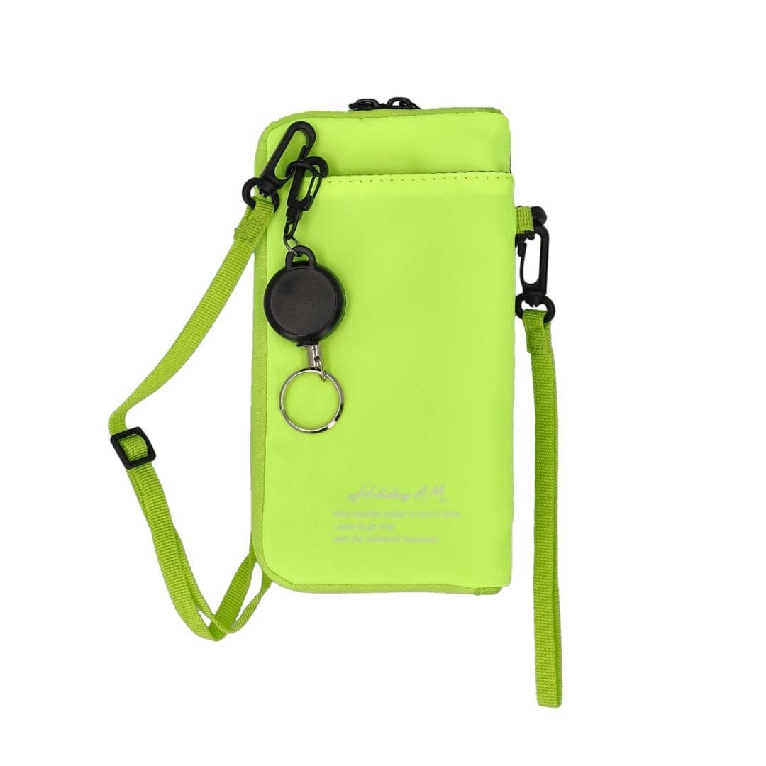 スマホショルダー 財布 通販 スマホ ポーチ ショルダー メンズ レディース スマホポーチ ネックポーチ 斜めがけ 首かけ 肩掛け おしゃれ シンプル お財布ポシェット お財布ショルダー お財布ポーチ 旅行 トラベル 手ぶら サブバッグ アウトドア キャンプ スポーツ Holiday ネオン ・