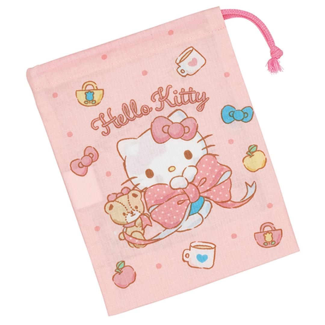 スケーター コップ袋 Skater 通販 子ども コップ 袋 巾着 巾着袋 コップ入れ 給食 お弁当 歯磨き はみがき うがい 子供 こども 幼稚園 小学校 小学生 入学 入園 給食袋 KB63 かわいい キャラクター おしゃれ キッチン用品 ハローキティビックリボン ・