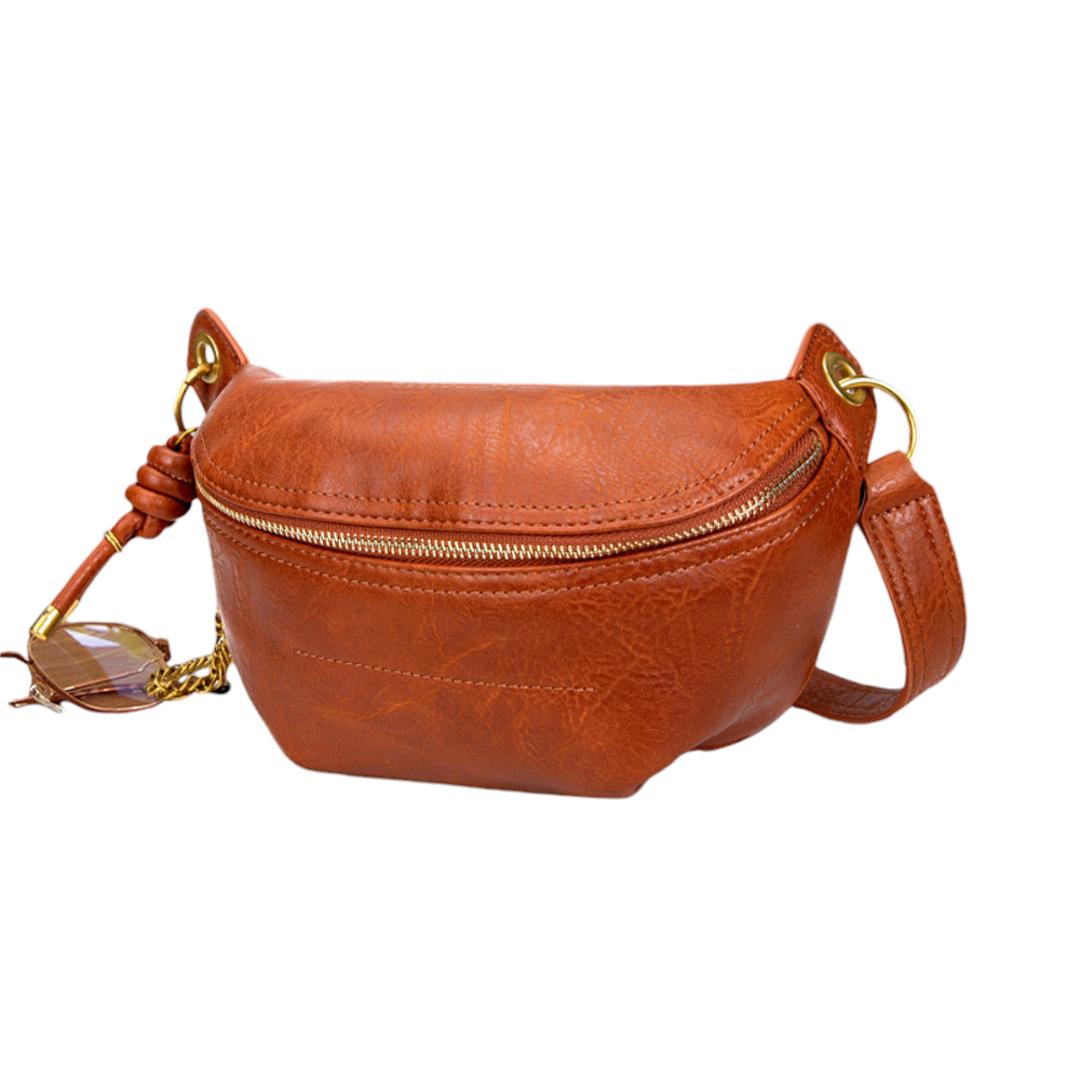 ボディバッグ レディース きれいめ 通販 ボディーバッグ ショルダーバッグ ボディバック ショルダーバック 斜めがけ 大人 小さめ 2way 上品 通勤 通学 旅行 トラベル おしゃれ シンプル 無地 レディースバッグ オレンジブラウン ・