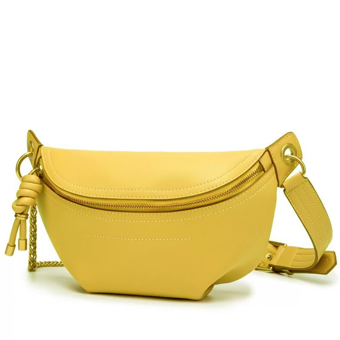 ボディバッグ レディース きれいめ 通販 ボディーバッグ ショルダーバッグ ボディバック ショルダーバック 斜めがけ 大人 小さめ 2way 上品 通勤 通学 旅行 トラベル おしゃれ シンプル 無地 レディースバッグ イエロー ・