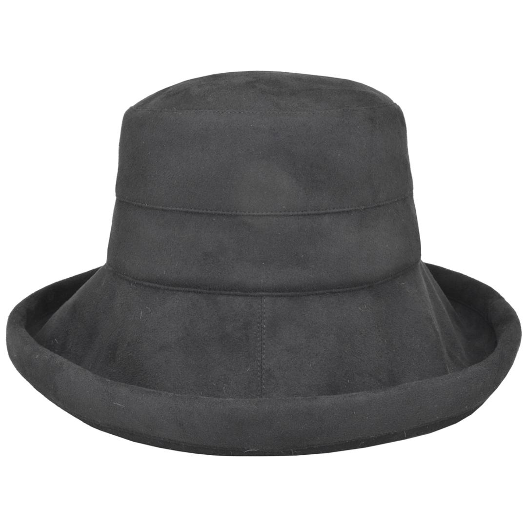 ハット レディース 大きめ 通販 つば広帽子 冬 洗える 帽子 つば広 ツバ広 秋冬 秋 折りたたみ たためる 抗菌 スエード調 日除け 日よけ きれいめ 女性 女の子 サイズ調整 554630 スエードカジュアルハット ハット帽子 レディース帽子 BK ・
