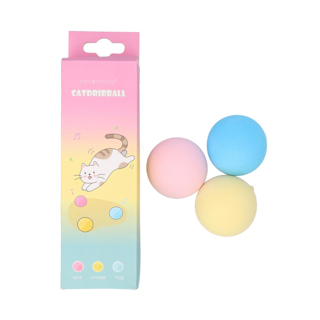 ねこ おもちゃ ボール 通販 オモチャ 猫じゃらし ねこじゃらし 玩具 球 一人遊び 猫 ネコ 音 かわいい 可愛い 猫用 ペット 猫用品 猫グッズ ペットグッズ グッズ 3色 ・