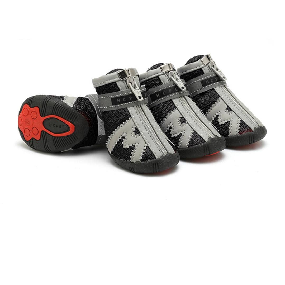 犬 靴 通販 くつ 脱げない 肉球ケア 大型犬 中型犬 小型犬 簡単装着 シニア犬 おしゃれ メッシュ 散歩 用 撥水 はっ水 犬用 いぬ ペット グッズ ペット用品 ブラック2×メッシュタイプ 【即日発送】#1