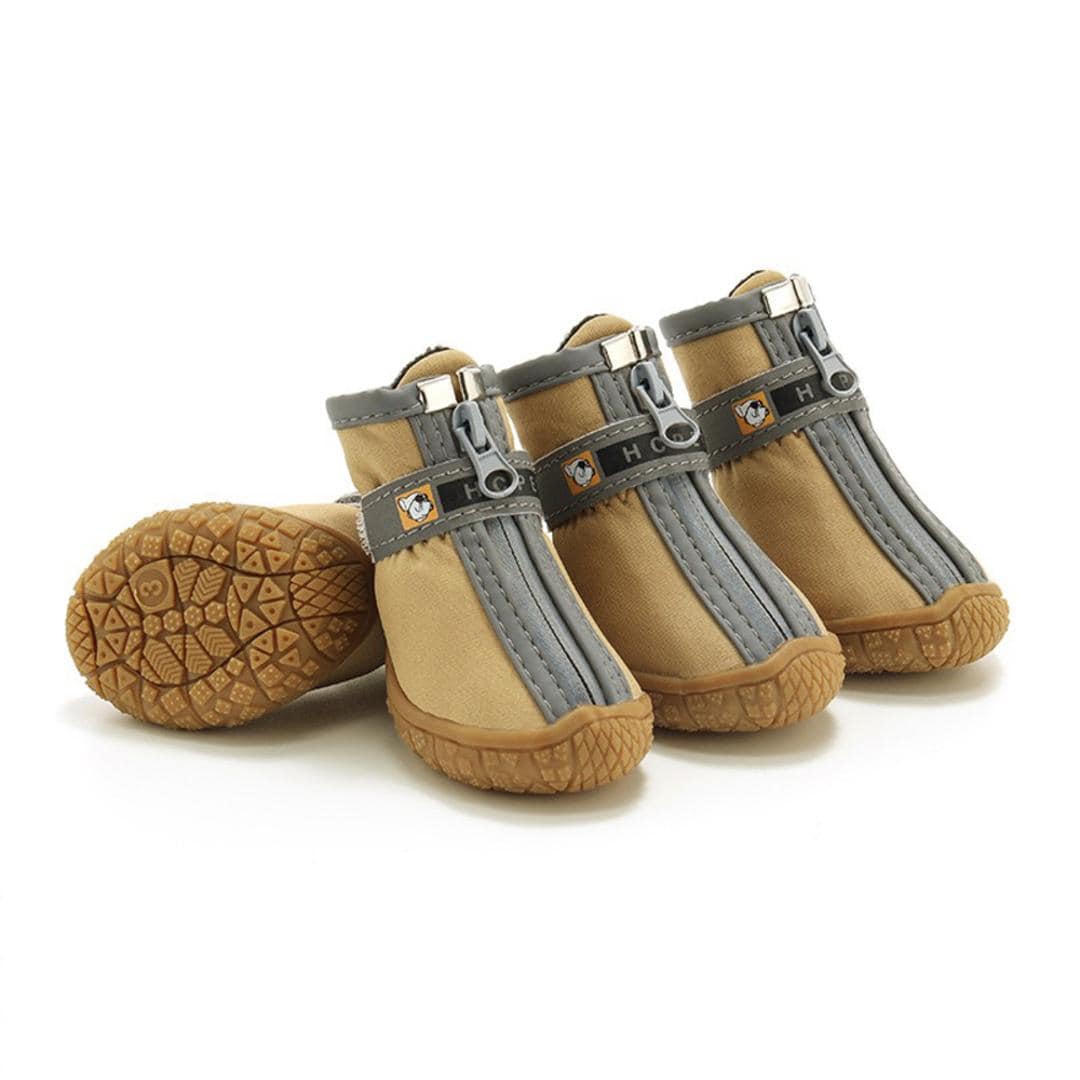 犬 靴 通販 くつ 脱げない 肉球ケア 大型犬 中型犬 小型犬 簡単装着 シニア犬 おしゃれ メッシュ 散歩 用 撥水 はっ水 犬用 いぬ ペット グッズ ペット用品 ブラウン×撥水タイプ 【即日発送】#1