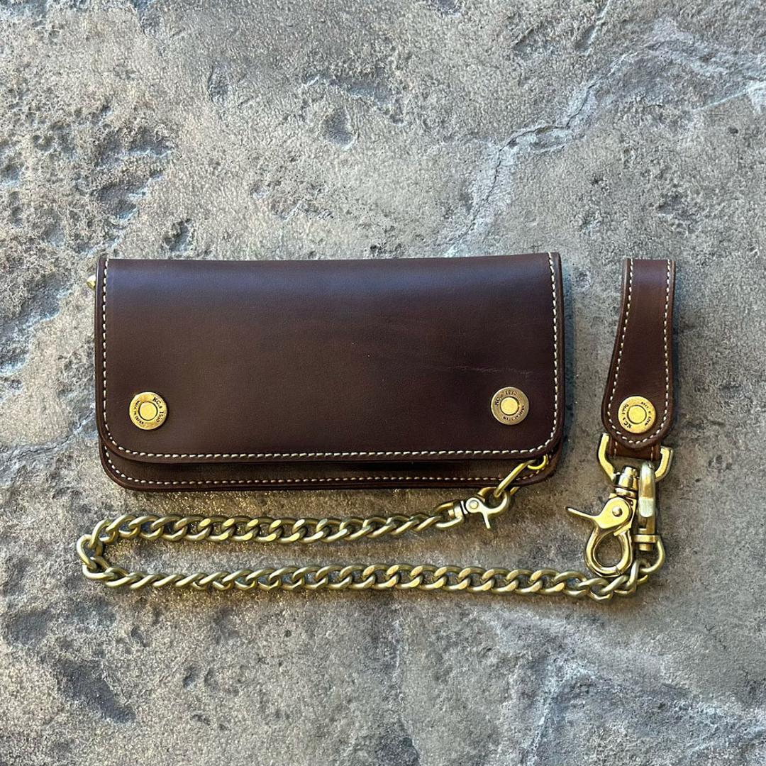 長財布 メンズ 本革 通販 日本製 牛革 レザー チェーン ウォレット 財布 さいふ ブランド 革財布 ロングウォレット お札入れ 小銭入れ カードホルダー かっこいい おしゃれ 男性 誕生日 お祝い KC,s ケイシイズ ギフト ブラウン ・