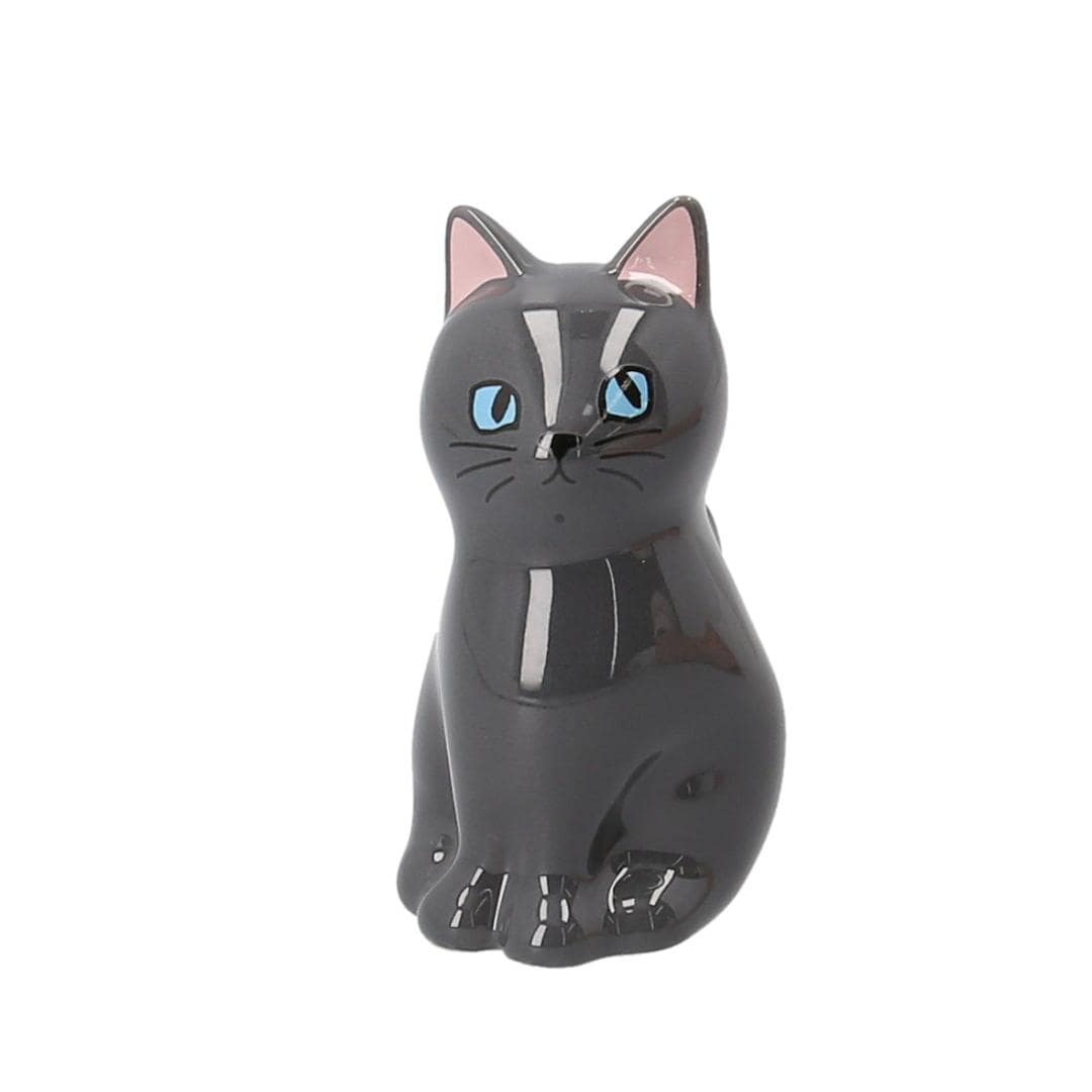 一輪挿し ミニ 通販 ペンスタンド 猫 花瓶 ペン立て フラワーベース 鉛筆立て ペン置き フラワースタンド おしゃれ かわいい 可愛い 小さめ 小さい 猫グッズ ねこ ネコ 玄関 リビング デスク アニマルモチーフ セトクラフト 置物 インテリア小物 クロA ・