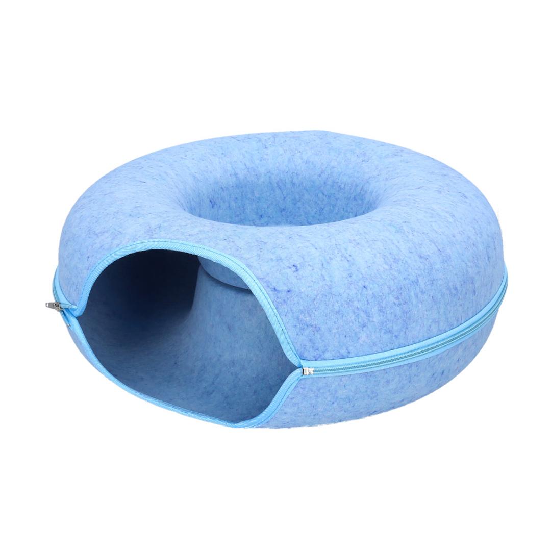 キャットハウス 猫 通販 猫用ベッド 猫ハウス ドーム型 クッション もぐる 寝る 遊ぶ フエルト ドームベッド キャットベッド 猫用品 ベッド かわいい 可愛い おしゃれ 猫グッズ ねこハウス 暖かい シンプル ネコベット ギフト ペットグッズ ライトブルー ・